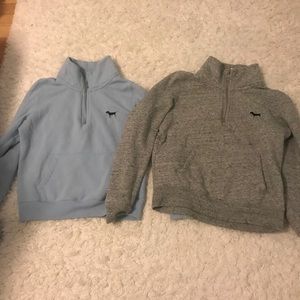 Quarter zipped sweat shirts